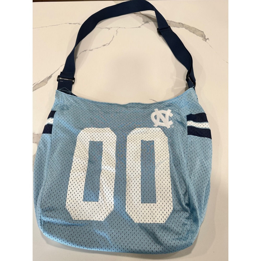 Spirit Ready UNC Tar Heels Jersey Mesh‎ Messenger Bag Crossbody Carolina Blue 00